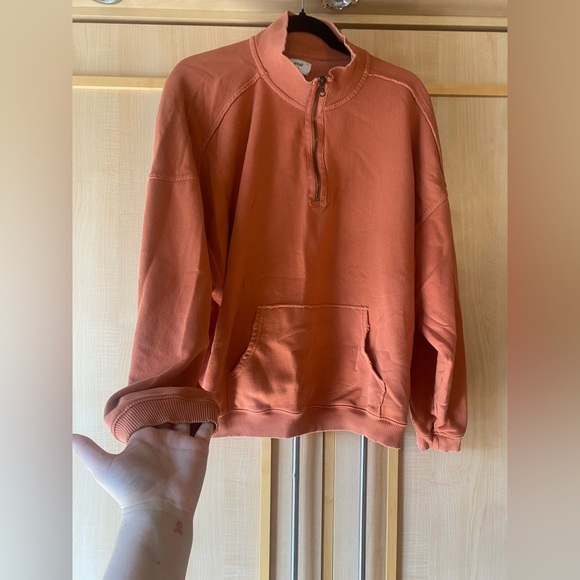 Aerie Oversized Down to Earth Quarter Zip Sweater Size XL - Picture 6 of 11